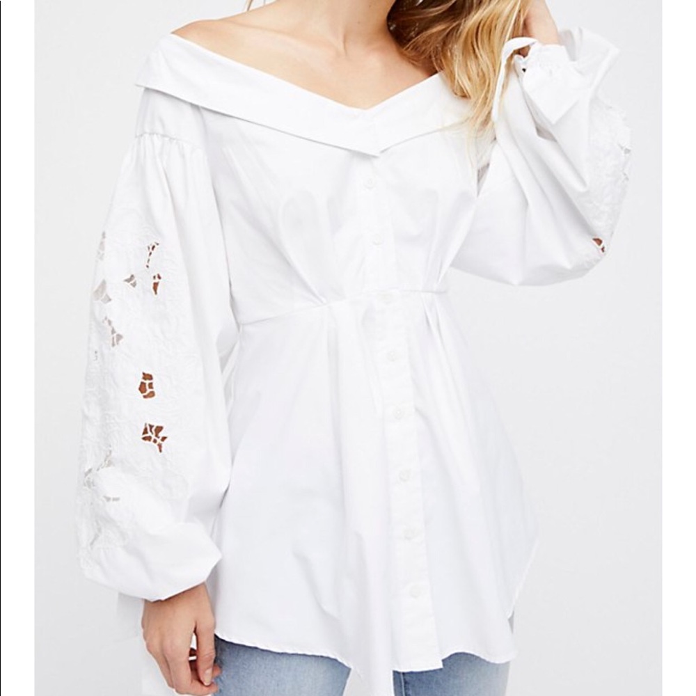 Free People Cutest Thing Poplin top